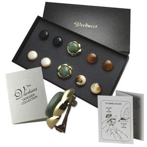 Verducci Designer Interchangeable Earring clip NWT